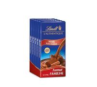 Lindt - Lot de 5 Tablettes L'AUTHENTIQUE - Chocolat Noir Extra Fondant, 5x100g
