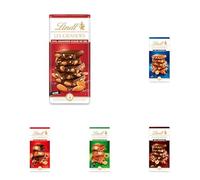 Lindt - Lot de 5 tablettes LES GRANDES 34% Noisettes Lait, 34% Noisettes Noir, Praliné Lait, Praliné Noir, Amandes Fleur de Sel, 900g