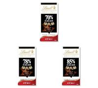Lindt - Lot de 6 tablettes EXCELLENCE Noir 70%, 78% et 85% Cacao (2x100g) - Chocolat Noir, 6x100g