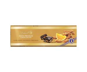 Lindt Maxi Tablette SWISS PREMIUM Chocolat Noir Orange Amandes 300g