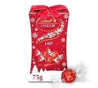 Lindt - Mini Boîte Cadeau LINDOR Lait - Chocolat au Lait - Cœur Fondant - Idéal pour Noël, 75g