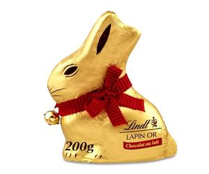 Lindt - Moulage LAPIN OR - Chocolat au Lait - Idéal pour Pâques, 200g