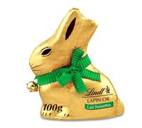 Lindt - Moulage LAPIN OR - Chocolat Lait-Noisettes, 100g