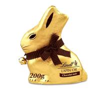Lindt - Moulage LAPIN OR - Chocolat Noir - Idéal pour Pâques, 200g
