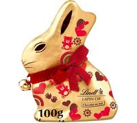 Lindt - Moulage LAPIN OR Edition Câlin - Chocolat au Lait - Idéal pour Pâques 100g