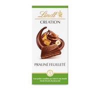 LINDT - Plaisir Onctueux Lait & Praliné Feuilleté, Texture Croquante et Fondante (Tablette 150g) - Lot de 4 - vendu par Lot