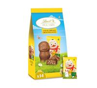 Lindt - POUSSIN - Sachet de Mini-Moulages fourrés - Chocolat au Lait et Céréales Croustillantes - Idéal pour Pâques, 130g