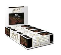 Lindt Présentoir 24 Barres EXCELLENCE Chocolat Noir 70% Cacao 24x35g | Chocolat Noir • 70% Cacao • Mini-tablette • Nomade • Petit Format • Longueur en bouche • Intense • À déguster.