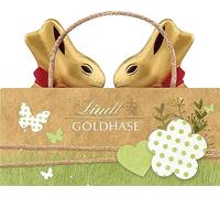Lindt Sac de chocolat Golden Lapin Nature Edition | Sac de 100 g | 2 x 50 g de chocolat au lait entier au lait entier en forme de lapin pour Pâques | Chocolat de Pâques | Cadeau de chocolat