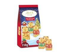 Lindt - Sachet de Mini-Moulages TEDDY - Chocolat au Lait - Idéal pour Noël, 118g