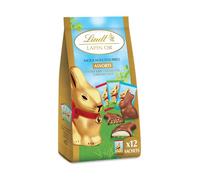 Lindt - Sachet de Moulage LAPIN OR - Assortiment Chocolat Double lait, Noisette et Caramel salé, 130g