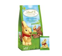 Lindt - Sachet de Moulages LAPIN OR - Chocolat au Lait et cœur croustillant noisettes, 130g
