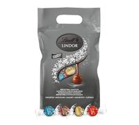 Lindt - Sachet Grand Format LINDOR - Assortiment de Chocolats au Lait, Caramel Pointe de Sel, Noir 70%, Double Chocolat - Cœur Fondant, 1 kg