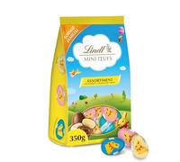 Lindt - Sachet MINI ŒUFS - Assortiment Chocolat Lait Fondant, Cœur au Lait et Blanc, 350g