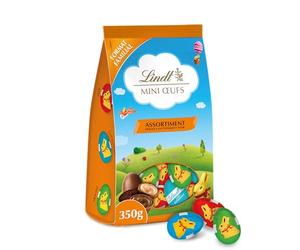 Lindt - Sachet MINI ŒUFS - Assortiment de Chocolats au Lait Fondant, Pralinés et Noirs - Idéal pour Pâques, 350g