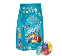 Lindt - Sachet MINI ŒUFS LINDOR - Assortiment de Chocolats au Lait, Noirs, Blancs et Noix de coco - Idéal pour Pâques, 180g
