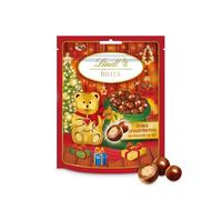 Lindt - Sachet TEDDY - Billes Croustillantes au Chocolat au Lait - Idéal pour Noël, 120g