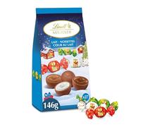 Lindt - Sachet TEDDY Mix Festif - Assortiments de Chocolats au Lait - Cœur onctueux Lait et Cœur Noisettes - Idéal pour Noël, 146g