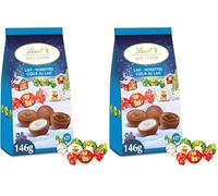 Lindt - Sachet TEDDY Mix Festif - Assortiments de Chocolats au Lait - Cœur onctueux Lait et Cœur Noisettes - Idéal pour Noël, 146g (Lot de 2)