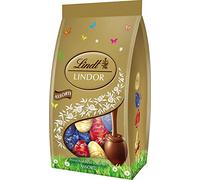 Lindt - Sachet œufs moyens LINDOR Assorti - Assoriment Chocolat au lait, Noir et Blanc - 180g