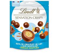 LINDT - Sensation Crispy Chocolat Au Lait Coeur Croustillant 140G - Lot De 2