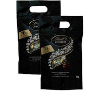 Lindt & Sprüngli Boules Lindor chocolat extra noir Lindt avec au moins 70% de cacao, 2 x 1kg