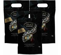 Lindt & Sprüngli Boules Lindor chocolat extra noir Lindt avec au moins 70% de cacao, 3 x 1kg