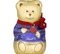 LINDT & SPRÜNGLI Lindt - Moulage Ours Pulls Bleu OURS - Chocolat au Lait - Chocolat de Noel - 100g