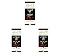 Lindt - Tablette 70% Cacao Corsé EXCELLENCE - Chocolat Noir, 100g (Lot de 3)