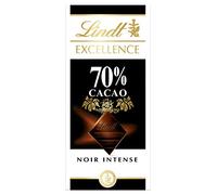 Lindt Chocolat noir. 70% cacao - La tablette de 100g