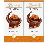 Lindt - Tablette CRÉATION Caramel - Chocolat au Lait, 150g (Lot de 2)