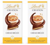 Lindt - Tablette CRÉATION Crème Brûlée - Chocolat au Lait, 150g (Lot de 2)