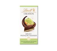Lindt - Tablette Délice Pistache Eclats D'Amandes CREATION - Chocolat Noir, 150g