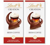 Lindt - Tablette CRÉATION Irish Coffee - Chocolat au Lait alcoolisé, 150g (Lot de 2)