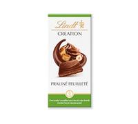 Lindt Tablette CRÉATION Praliné Feuilleté – Chocolat au lait, 150 g