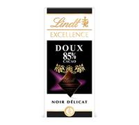 Lindt - Tablette Doux 85% Cacao EXCELLENCE - Chocolat Noir, 100g