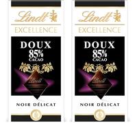 Lindt - Tablette EXCELLENCE Noir 85% Cacao Doux - Chocolat Noir, 100g (Lot de 2)