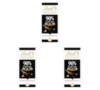 Lindt - Tablette EXCELLENCE Noir 90% Cacao - Chocolat Noir, 100g (Lot de 3)