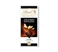 Lindt - Tablette Amandes Effilées à la Pointe de Sel EXCELLENCE - Chocolat Noir - 100g