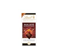 Lindt - Tablette EXCELLENCE Noir Pailleté Dentelle Caramel - Chocolat Noir, 100g