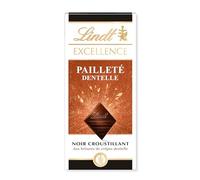 Lindt - Tablette EXCELLENCE Noir Pailleté Dentelle - Chocolat Noir, 100g