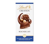 LINDT - Tablette Gourmande Lait Crémeux et Noisettes Croquantes, Plaisir Raffiné (150g) - Lot de 4 - vendu par Lot
