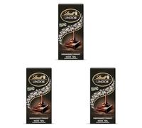 Lindt - Tablette LINDOR - Chocolat Noir 70% Cacao - Cœur Fondant, 145g (Lot de 3)