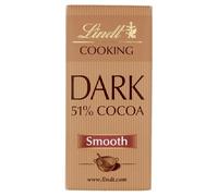 Lindt - Tablette Noir 51% Cacao DESSERT - Chocolat Noir - Pour Pâtisser - 200g - Lot de 12