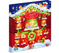 Lindt Teddy petit calendrier de l'avent Calendrier de l'avent avec figurines et spécialités au chocolat au lait 32 x 36 cm.