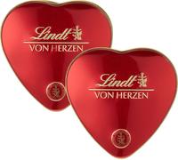 Lindt Von Herzen Mélange de pralines dans une boîte métal cœur 30g 2pcs