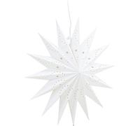 Lindvallen étoile de Noël avec lumière papier Ø51 cm suspension blanc.