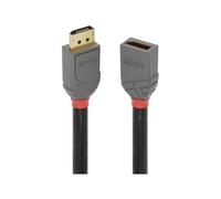 LINDY 0.5m DisplayPort Extension Cable Anthra Line
