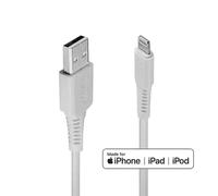 LINDY 0.5m USB to Lightning Cable white Charge and sync