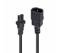Lindy 1 m IEC C14 vers IEC C7 Figure 8 Câble d'alimentation câble d'extension Noir
